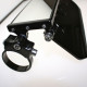 Kubota RTV 12″ Wide Panoramic Rearview Mirror with Folding Sun Visor Solid Black Shield by Axia Alloys